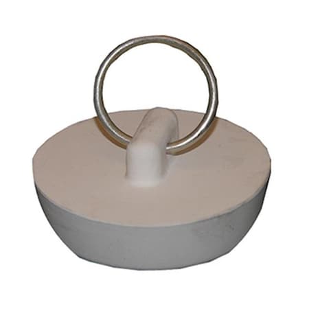 02-3217 2 in. White Hollow Rubber Sink Stopper44; Pack of 6